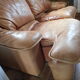 Vintage leather sofa Roche Bobois - extendable lounge seat