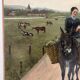 Woman with Donkey, oil on canvas signed 1886