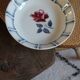 Red rose bowl art deco dolphin Digoin Sarreguemines