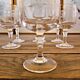 6 Cristal Arques Matignon liqueur glasses, engraved crystal