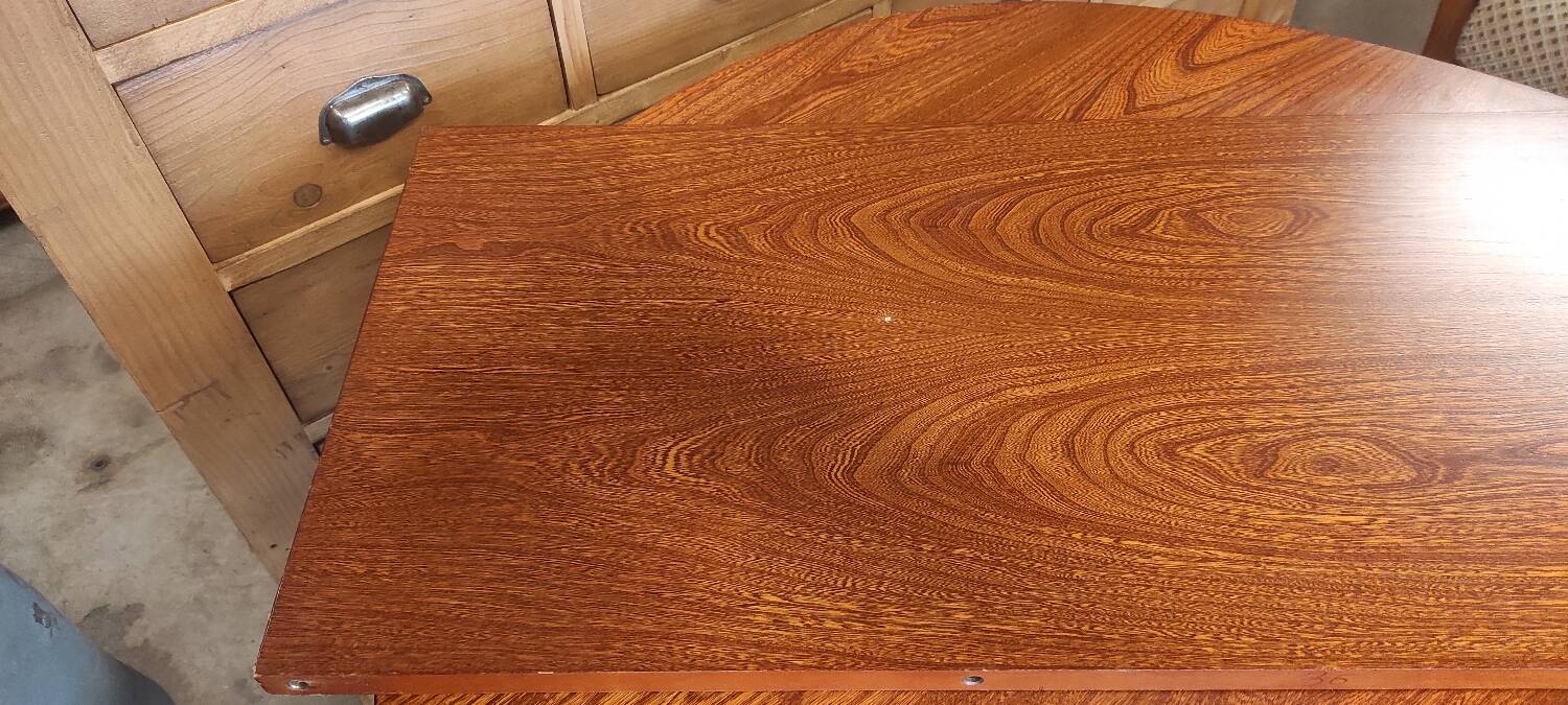 Baumann vintage Scandinavian style oval table with extension