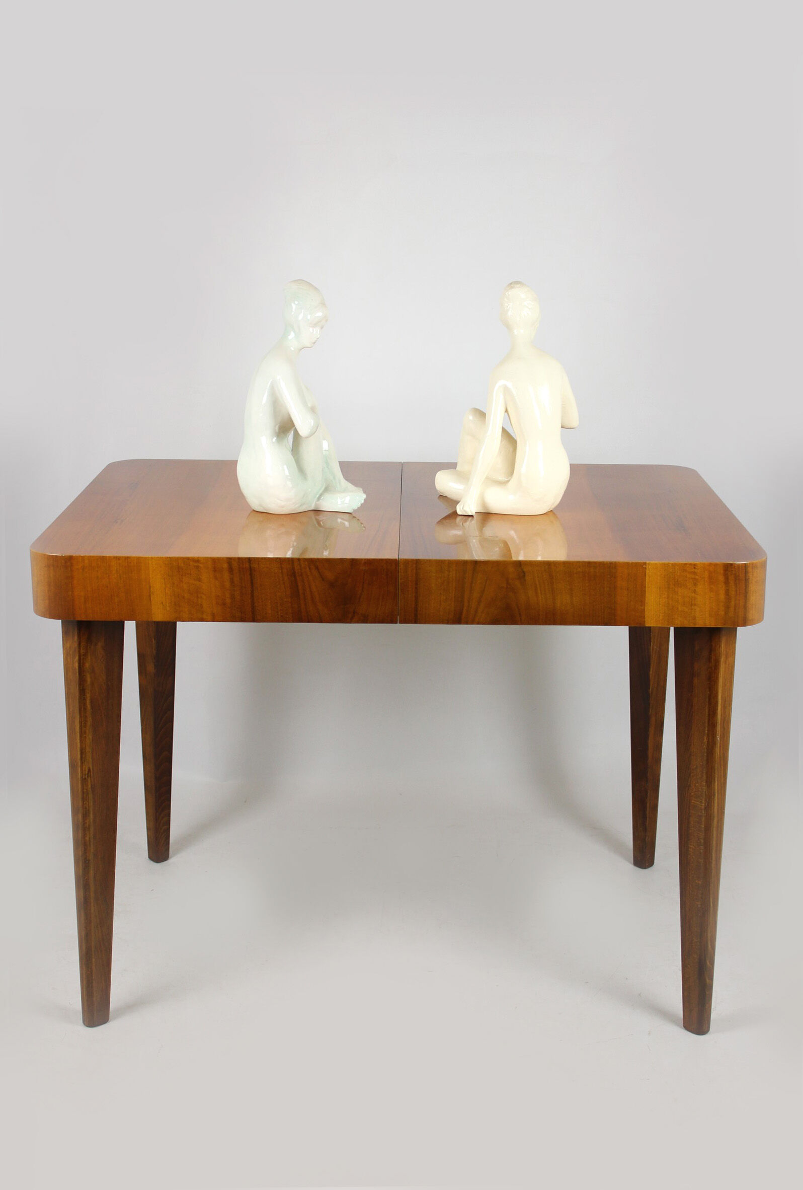 Walnut folding dining table by Jindrich Halabala for UP Zavody, 1940s
