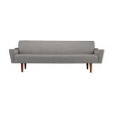 Reupholstered Danish Grey Vintage Sofa, 1960s