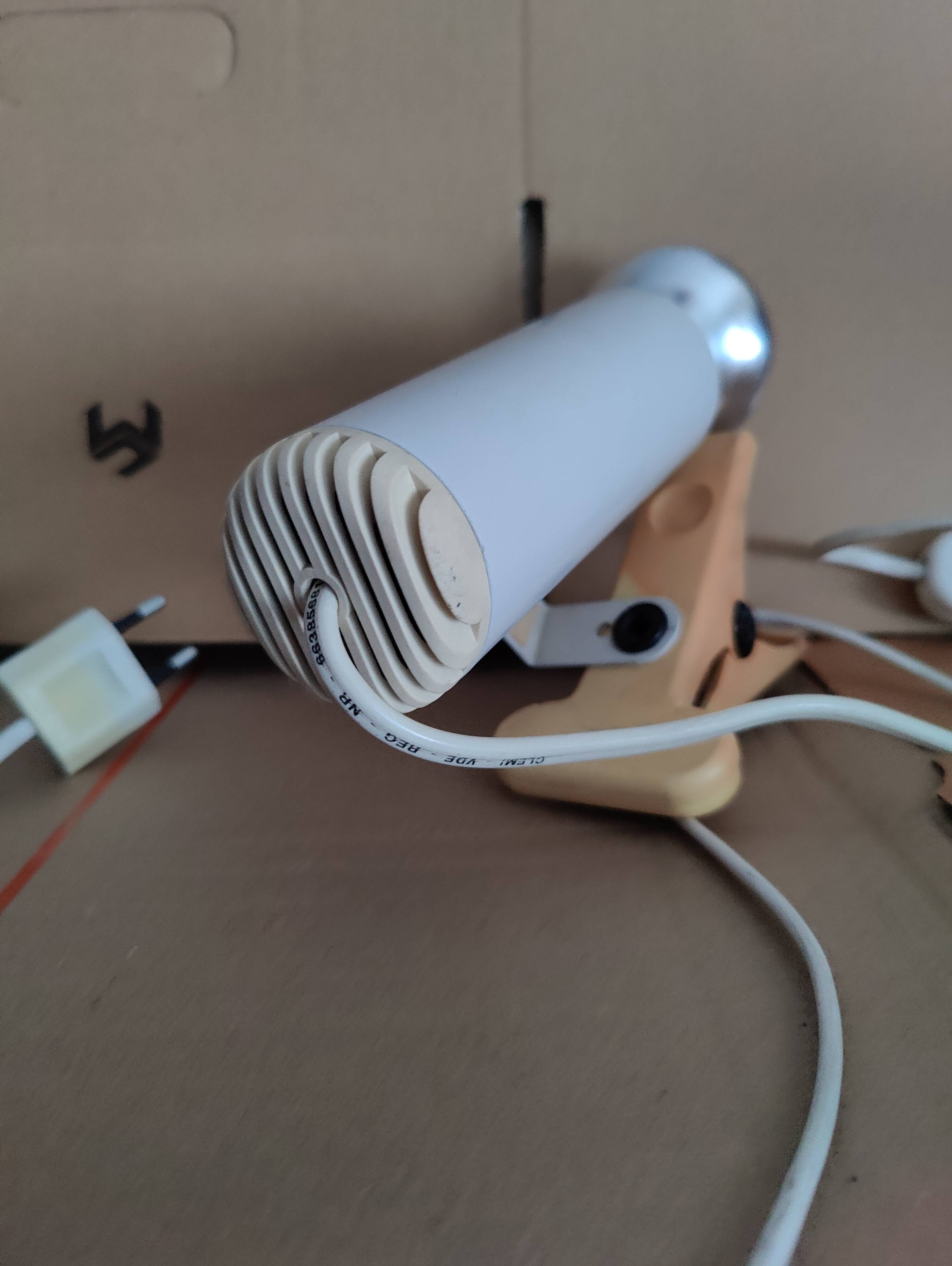 White clamp spotlight Targetti Sankey 1970s