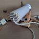 White clamp spotlight Targetti Sankey 1970s