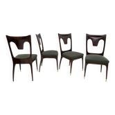 Ico & Luisa Parisi MidCentury Modern Italian Walnut and Bouclè Dining Chair