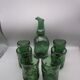 Carafe and 6 vintage Empoli glasses - 1960s