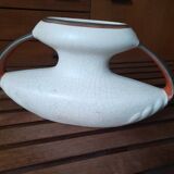 Antique crackle vase numbered stamped signed cup