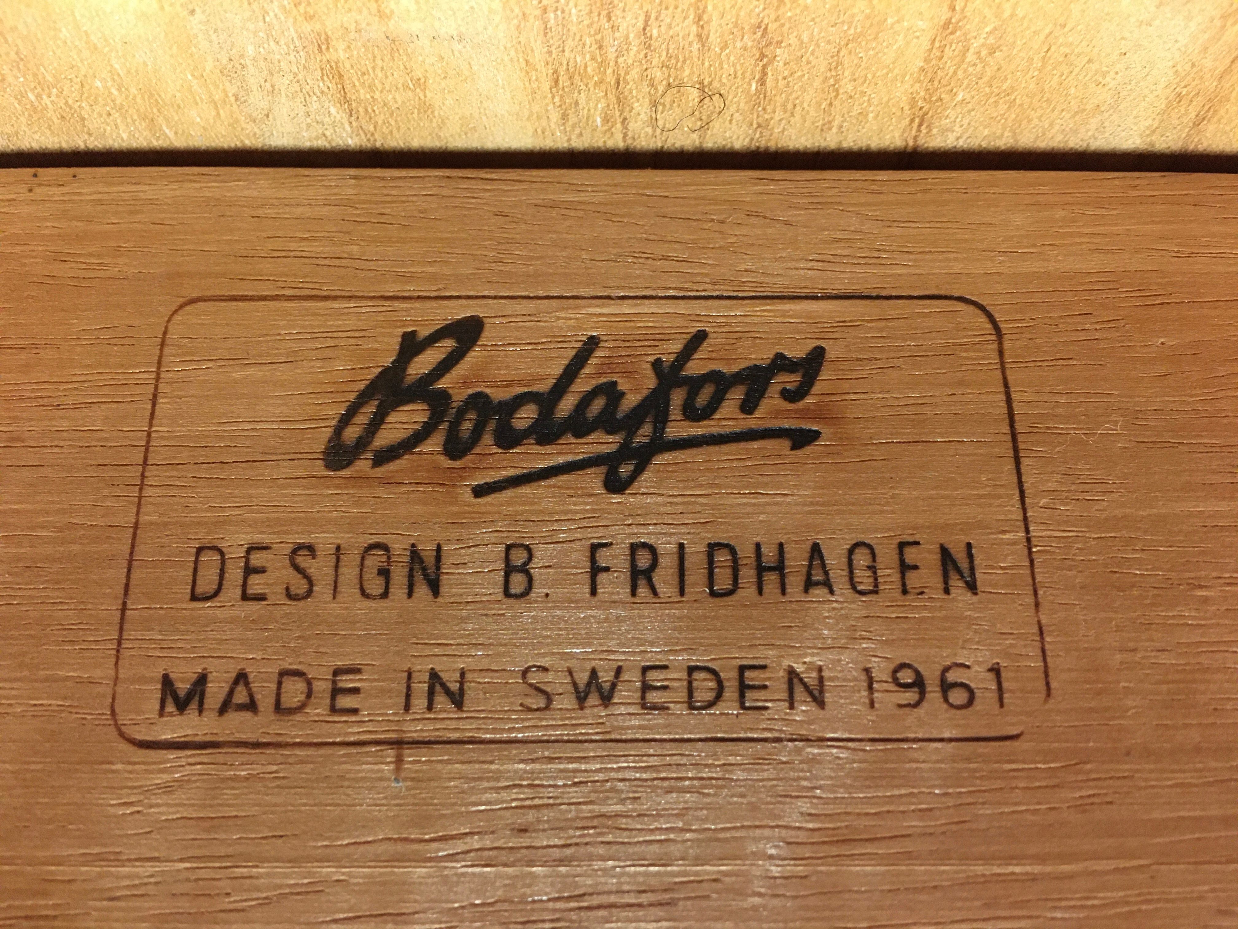 Scandinavian dining table B.fridhagen bodafors Sweden 60s