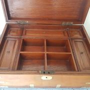Marine trunk travel cabinet period 19th wood and brass