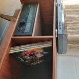 Enfilade meuble rangement disques vinyls hi-fi