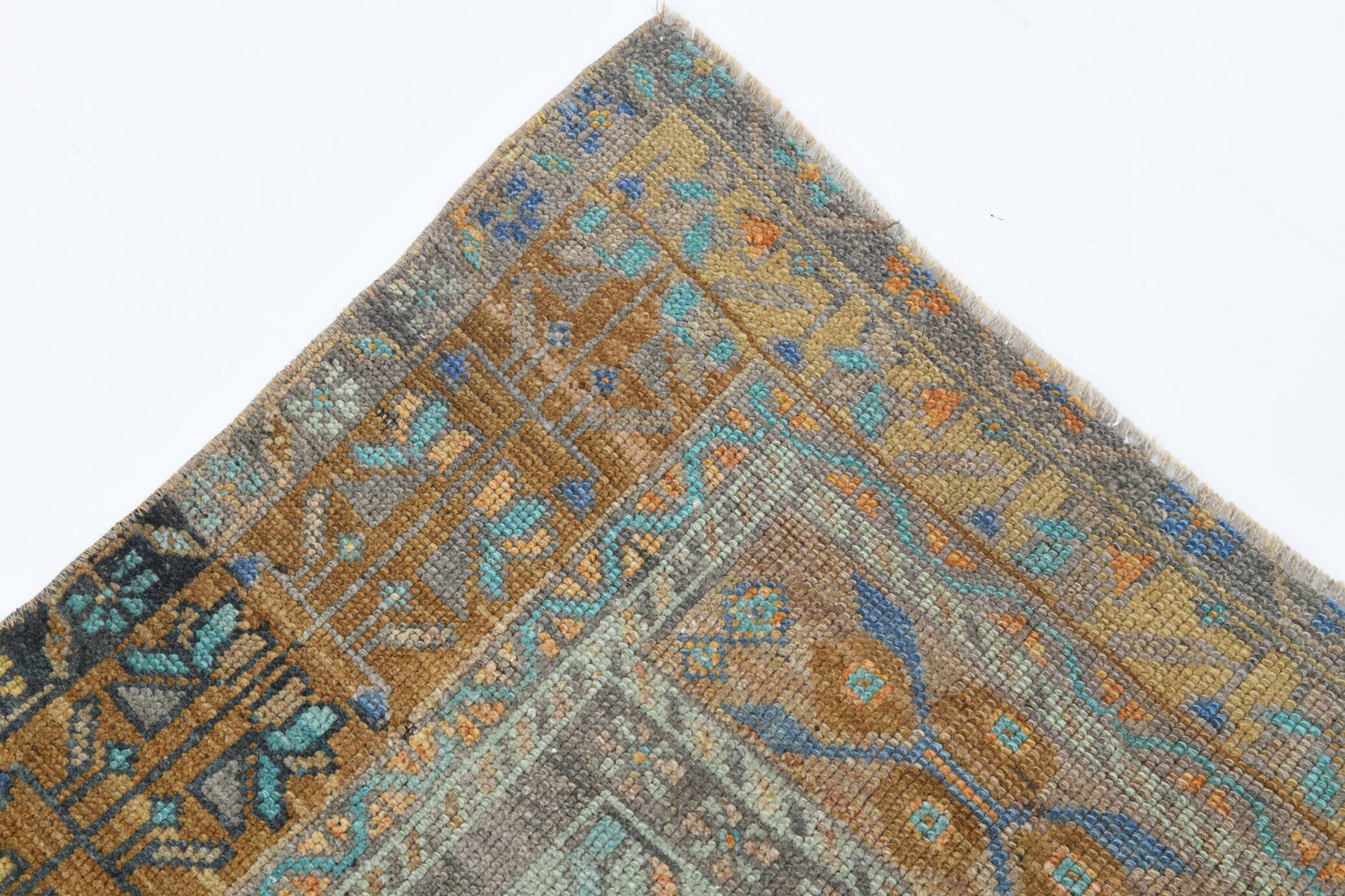 4x7 Turkish Muted Peach Retro Vintage Persian Rug, 133x213Cm
