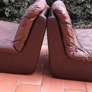Tranas Sweden patchwork leather heaters by OVERMAN, 1970 Set of 2