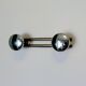 Double wall hook in chrome metal, vintage design.