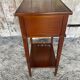 Antique Nightstand Entry Table Cherry Wood 3 Drawers Vintage #D995