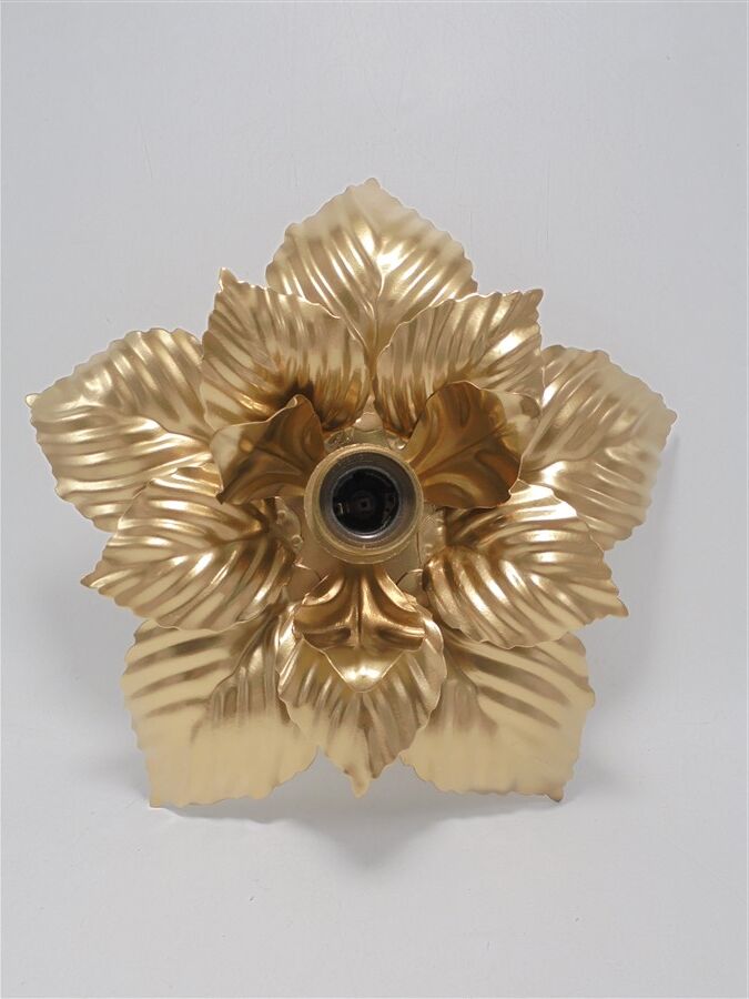 Golden flower wall lamp