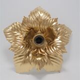 Golden flower wall lamp