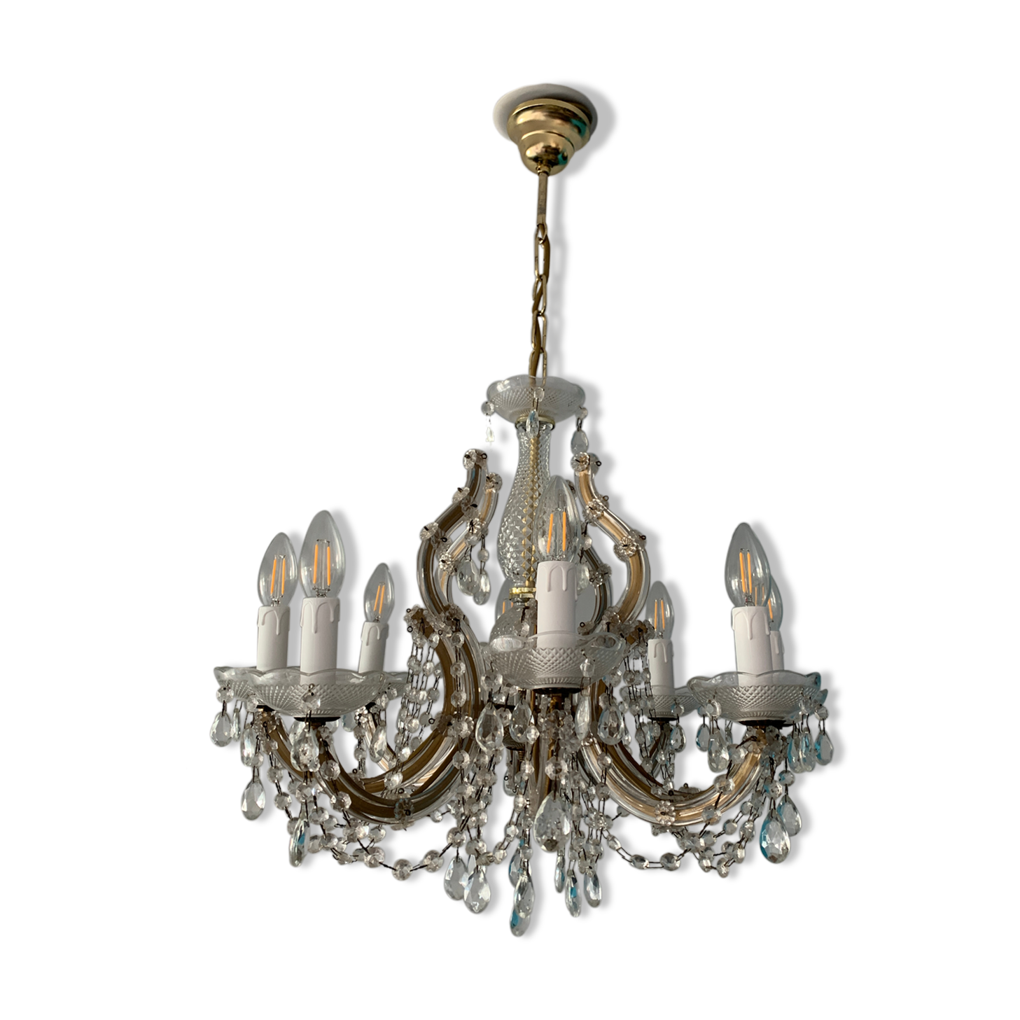 Lustre Marie Thérèse, 8 pampille fires, 1970