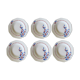 Saint Amand hollow plates decorated with red and blue flowers