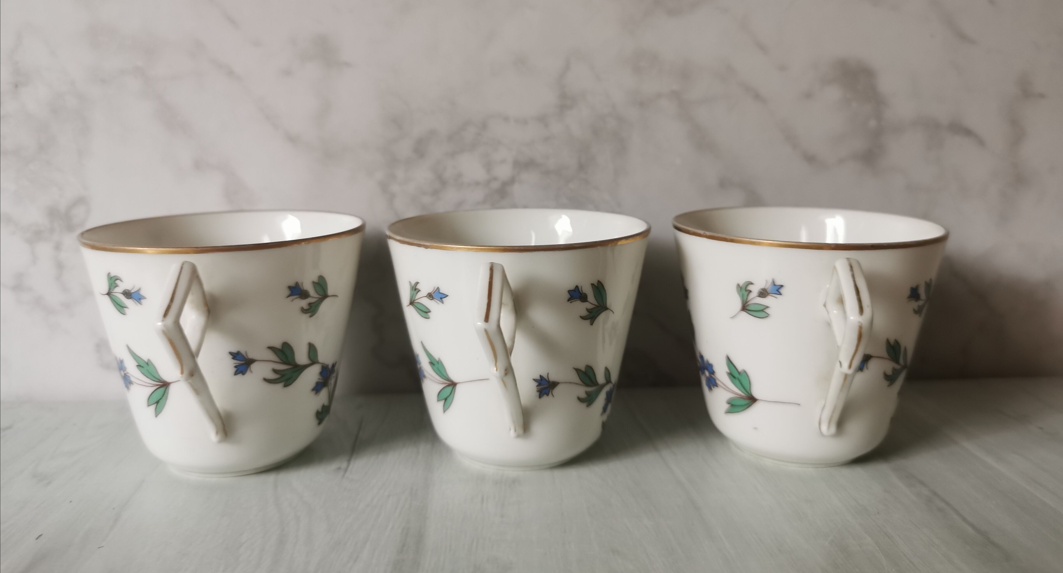 Porcelain barbel tea set Limoges Guérin
