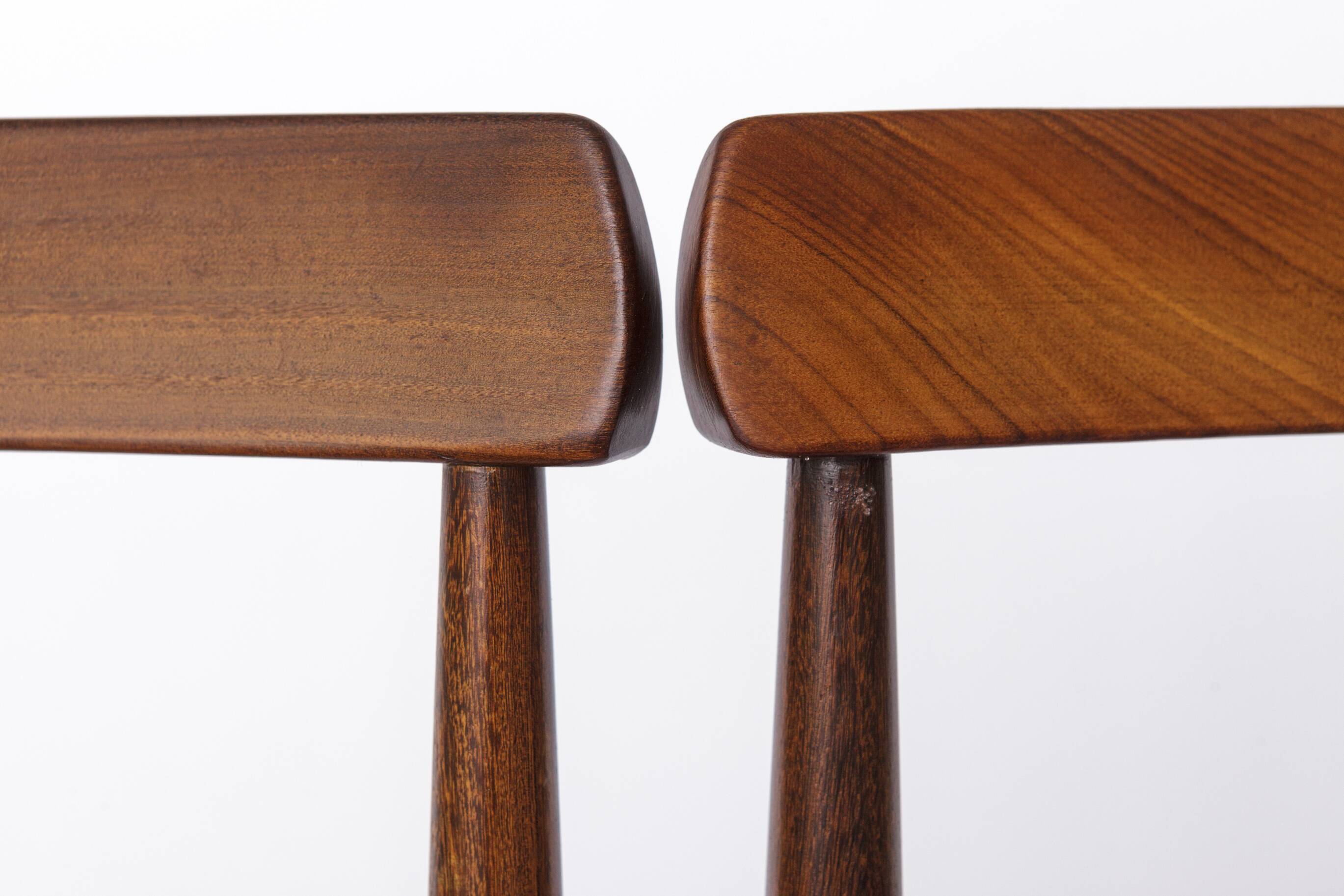 Pair Vintage Danish Rosewood Dining Chairs, 1960s Mid-Century Modern