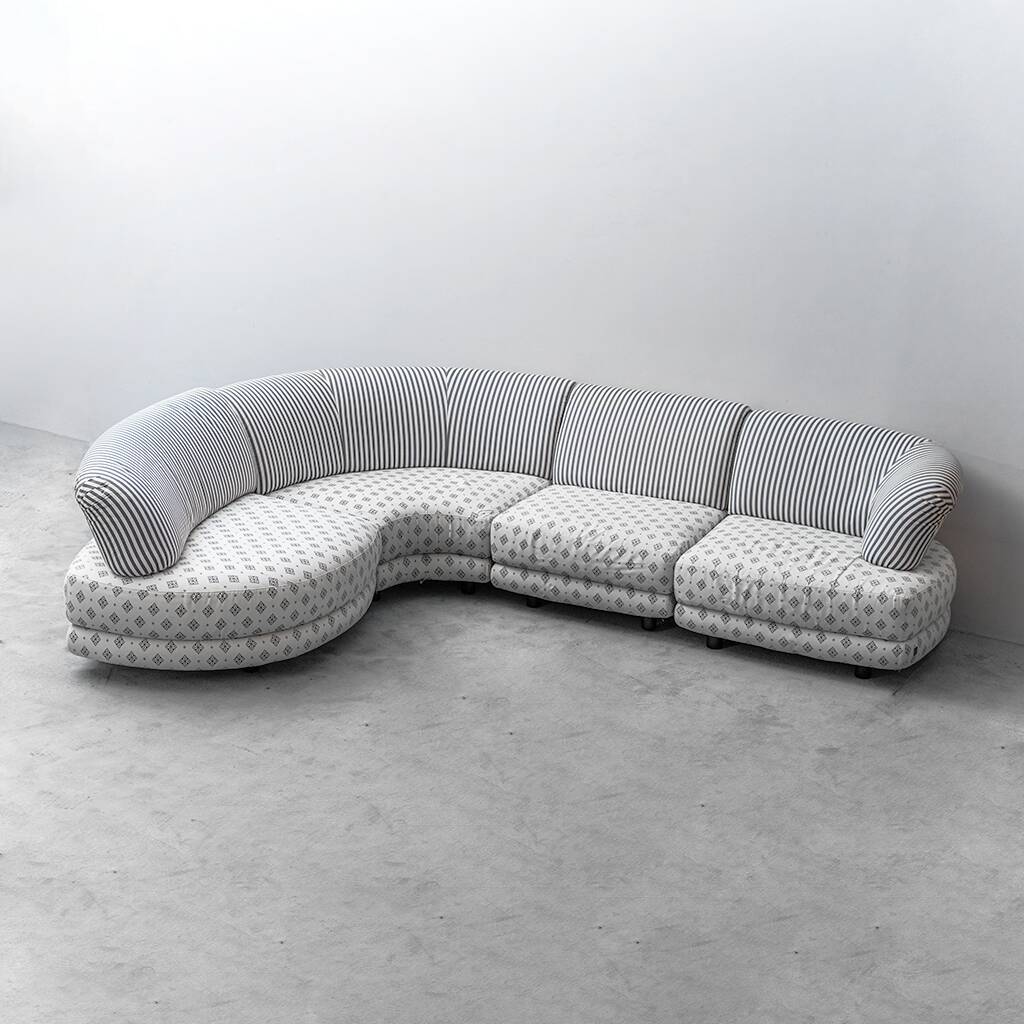 Divano modulare a 4 elementi di busnelli italia anni ’70 vintage modernaria