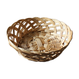 Basket basketry vintage round wicker openwork twists