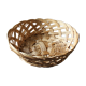 Basket basketry vintage round wicker openwork twists