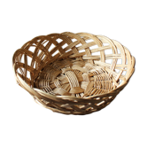 Basket basketry vintage round wicker openwork twists