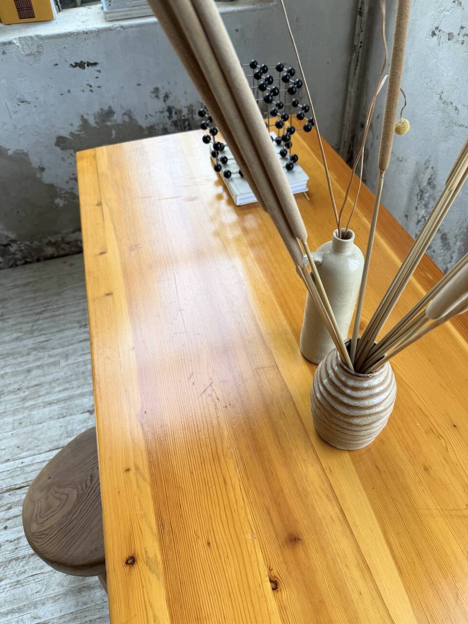 Farmhouse table, mountain furniture from the 50s