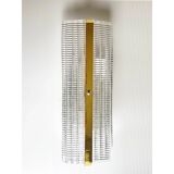 Stylish Gold Diamanted Rectangular Murano Glass Wall Sconces Two Piece Set