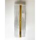 Stylish Gold Diamanted Rectangular Murano Glass Wall Sconces Two Piece Set