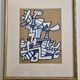 Screenprint after Jean Dubuffet framed under glass 27 cm by 32 cm