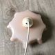 Suspension en opaline rose vintage