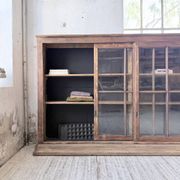 XXL industrial sideboard with glass doors