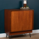 Retro teak 1960s g plan form five sideboard cabinet on hairpin legs