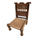 Antique ethnic chair in carved wood