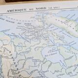 North America. Geographical map printed in 1900.