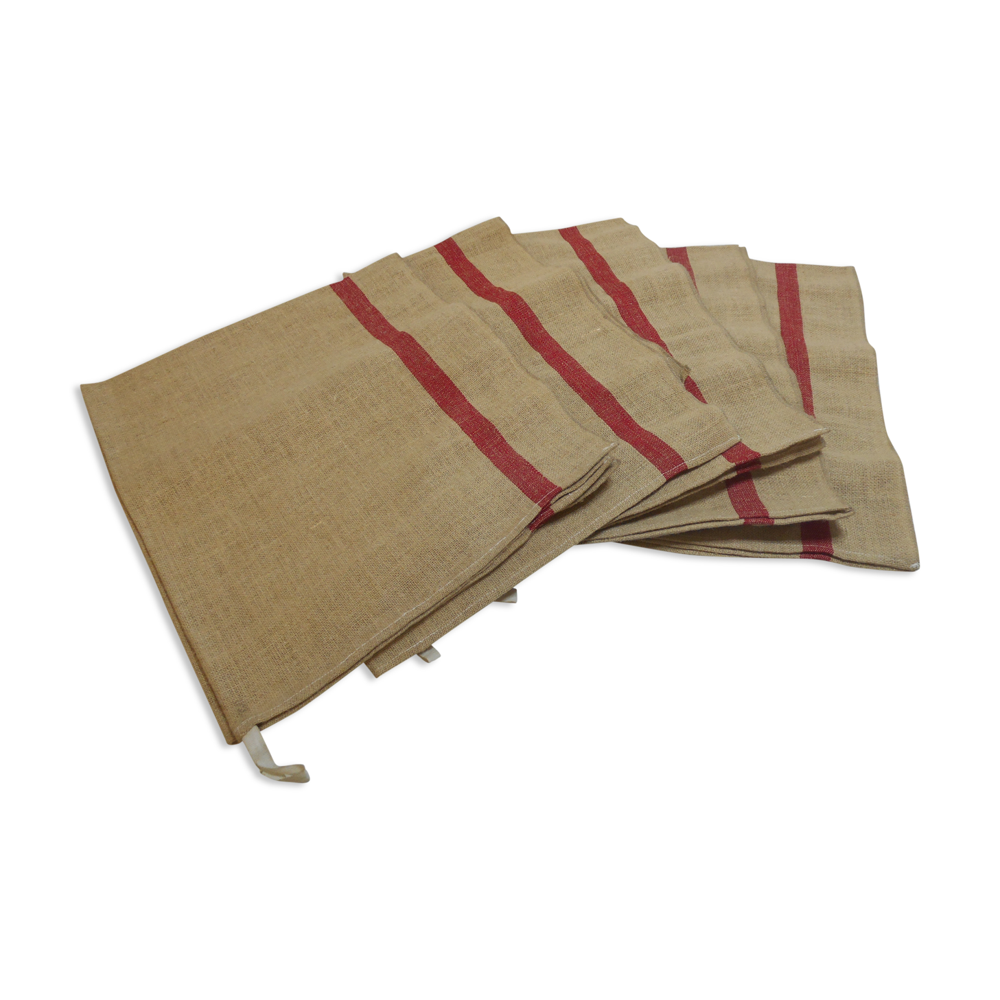 lot of 5 dishcloths hemp old perfect condition