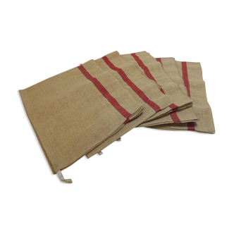 lot of 5 dishcloths hemp old perfect condition