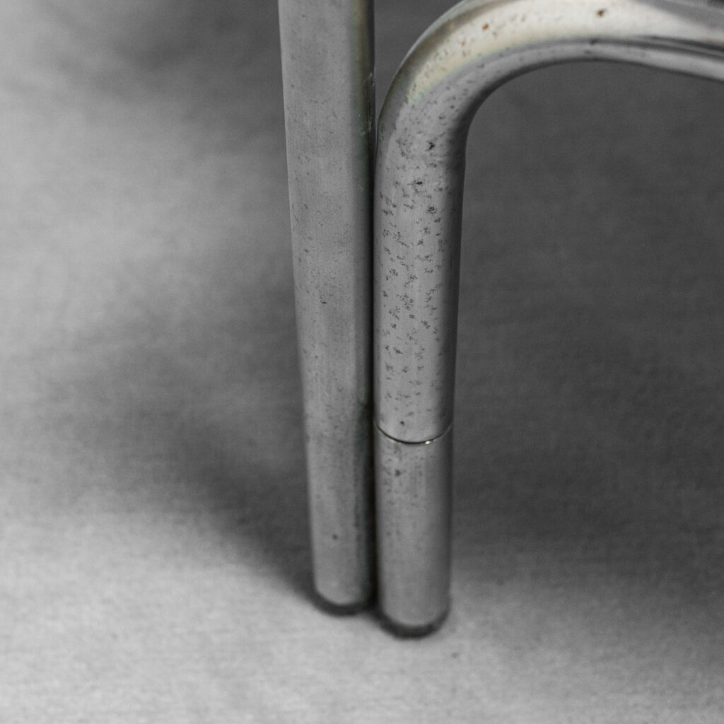 Pair of tubular armchairs double face '70