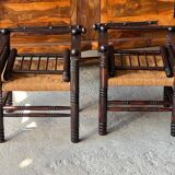 Pair of Charles Dudouyt Art Deco style armchairs 1940