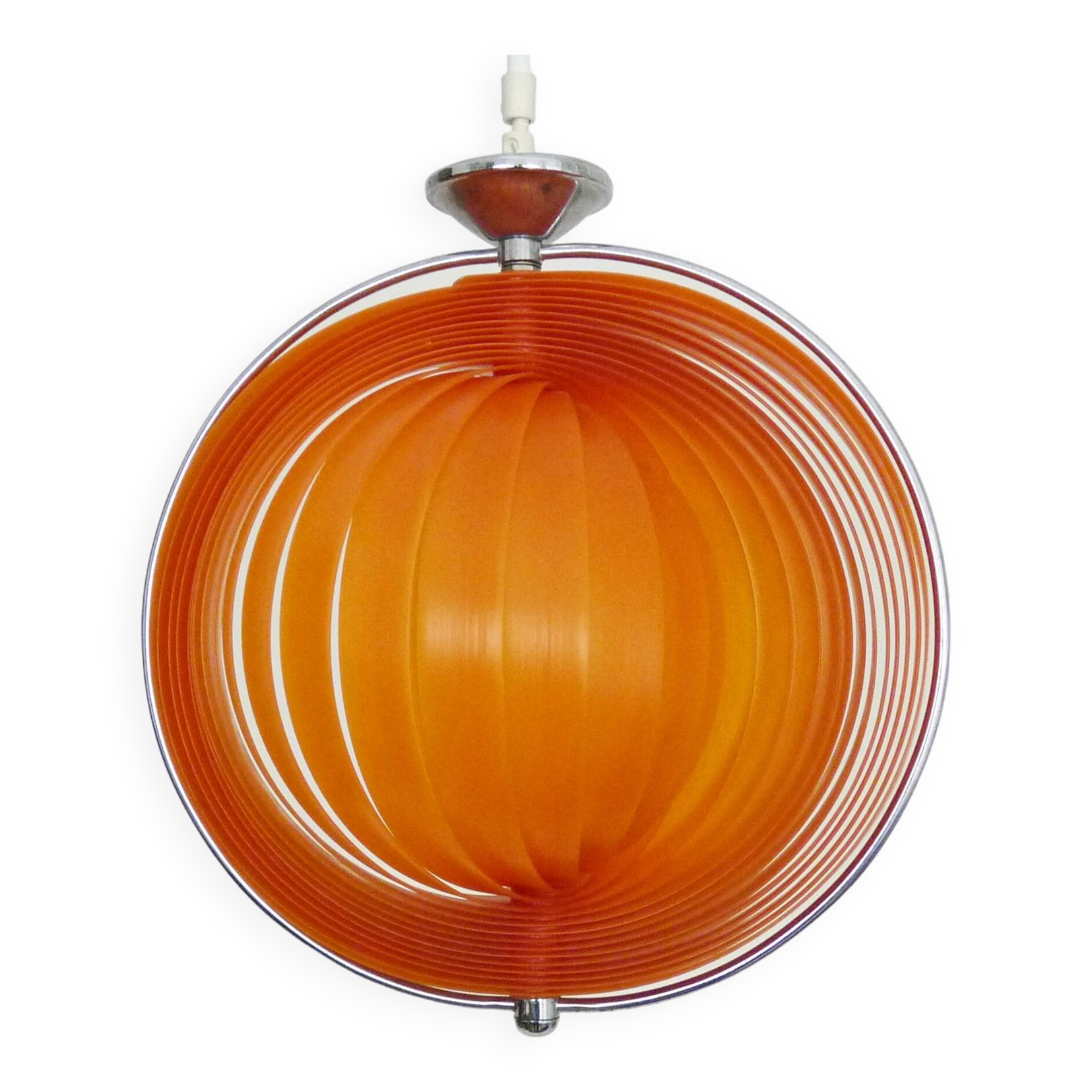 Vintage Christian Koban “Moon” orange pendant light, 80s