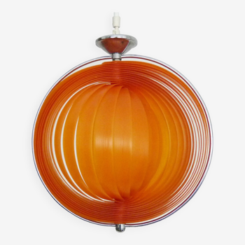 Vintage Christian Koban “Moon” orange pendant light, 80s