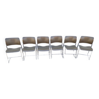 Set of 6 40/4 chairs by David Rowland for Howe 1973