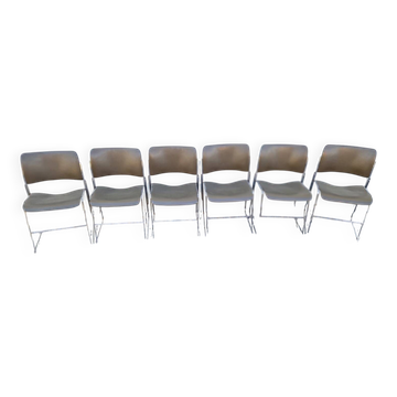Set of 6 40/4 chairs by David Rowland for Howe 1973