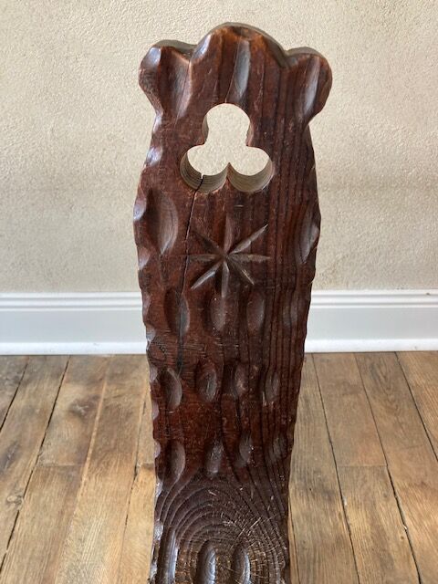 Wooden tripod chair from the 50s/60s