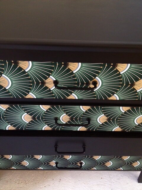 Vintage black dresser