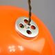 Italian Orange Acrylic Glass Pendant Lamp, 1970s