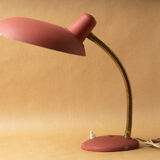 Desk lamp industrial design vintage 1950 1960 flexible red